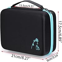 Vista 2 de Hipiwe Estuche rígido de transporte de aceite esencial de 30 botellas, bolsa de almacenamiento de EVA, perfecta para botellas de aceites esenciales