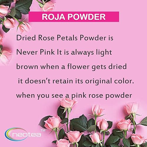 Miniatura 4 de Neotea Polvo comestible de pétalos de rosa  Orgánico y natural  Para cocinar, té de hierbas, licuados de frutas, coberturas  Mascarillas faciales de