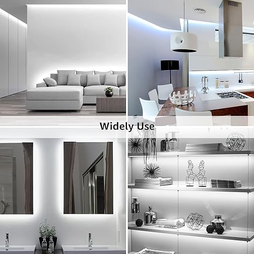 Miniatura 4 de Lepro Paquete – 2 artículos: tira de luz LED blanca Lepro de 32.8 pies, luces de tocador regulables de 32.8 pies, tira de luz LED súper brillante de