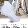 Lapulas Calcetines Tobilleros Deportivos para Correr, de Corte Bajo, Acolchados, Antiampollas, con Talonera, para Hombre y Mujer, 6 Pares 6