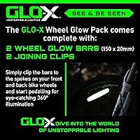Vista 5 de GLO-X Luces solares para rueda de bicicleta (paquete de 2) – Luces de radios de bicicleta que brillan en la oscuridad, impermeables, fáciles