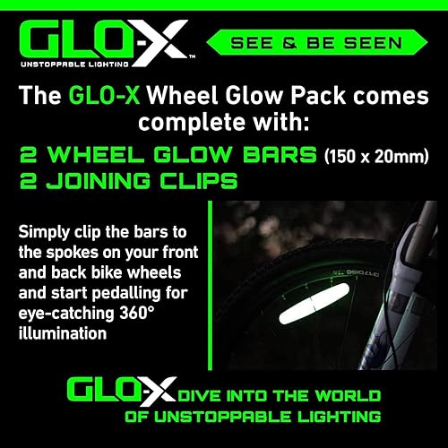 Miniatura 5 de GLO-X Luces brillantes para ruedas de bicicleta para niños y adultos (paquete de 2)  Luces de radios recargables para ruedas de bicicleta,