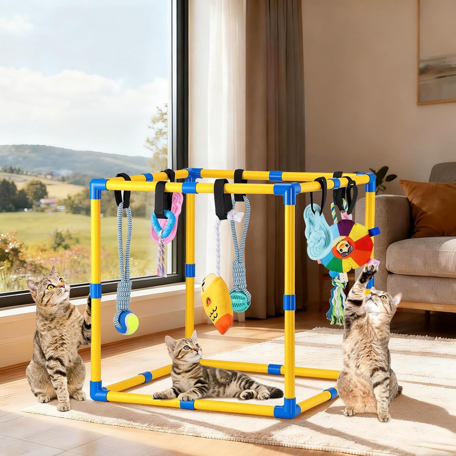 Durability Pet Playing Frame Toy Included for Small Animals Like Chinchillas Easyly Maintenance Easyly Assemble Rack