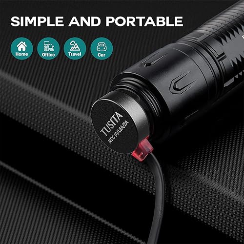 Miniatura 8 de TUSITA Cargador magnético MCC3 compatible con linterna Olight - Negro actualizado - 50CM