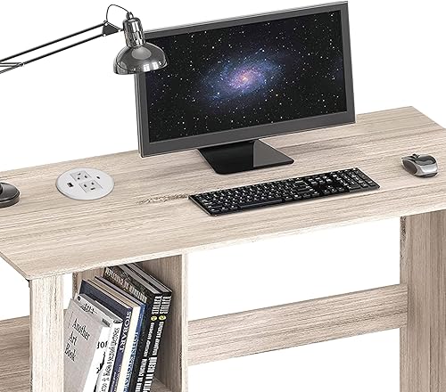 Miniatura 6 de Ojal de alimentación de escritorio USB C total 30 W, PD carga rápida regleta de alimentación de escritorio 2 tomacorrientes 2 puertos USB empotrados