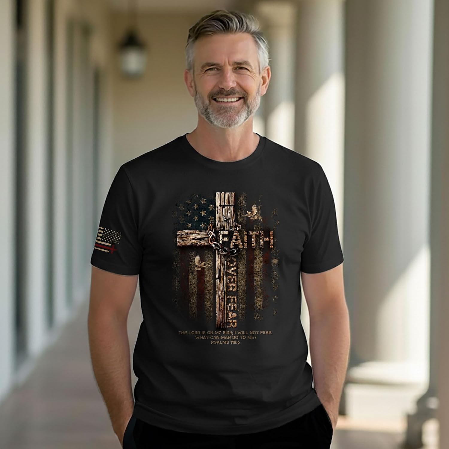 Faith Over Fear Shirt, Jesus Shirts for Men, Cross Shirt, Jesus Tshirt, Christian Shirts for Men