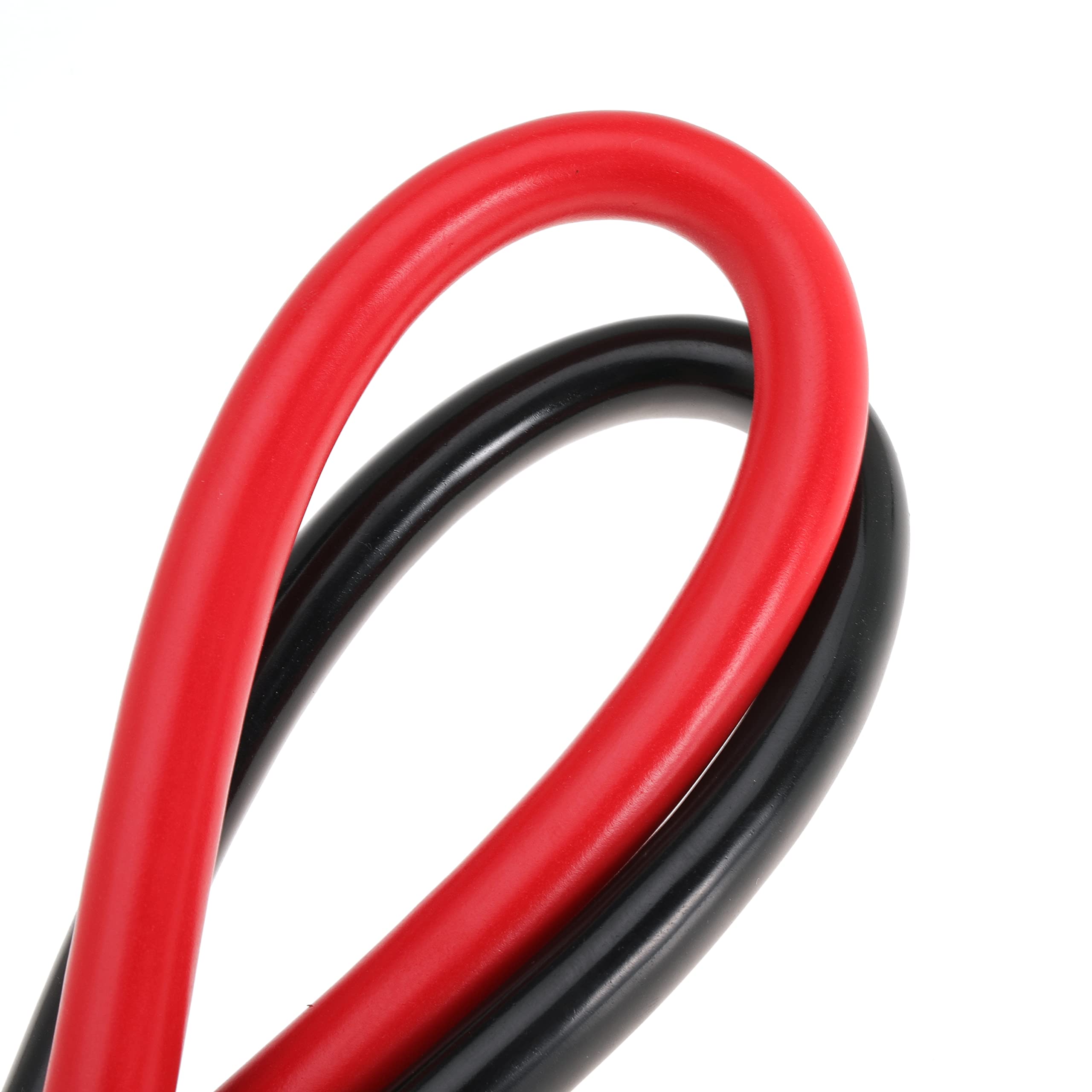 Cavo per batteria da 2 AWG, calibro 2 AWG, cavi inverter di alimentazione per batteria, con terminale da 5/16", per auto, barche, camper, auto e moto (60 cm)