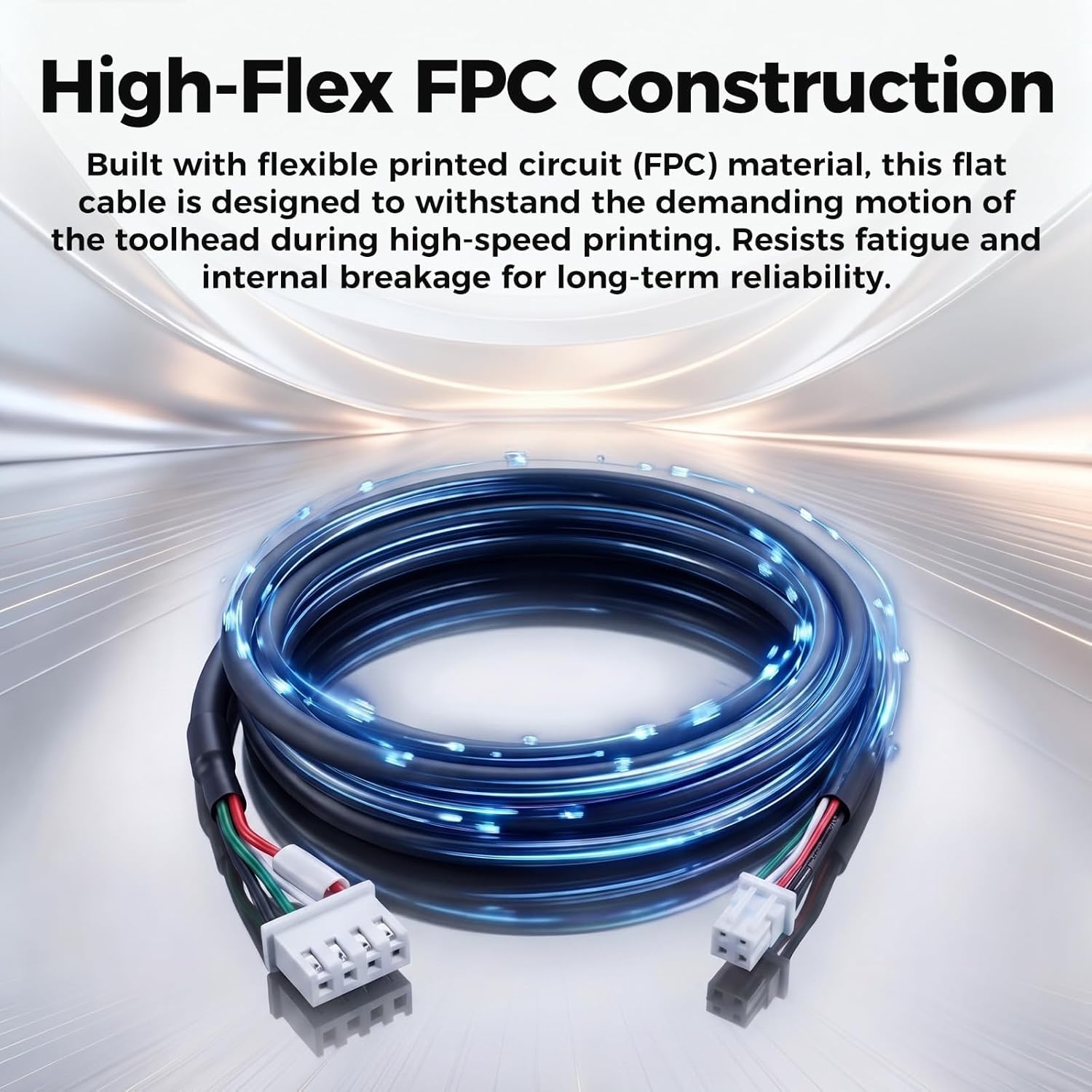 Creality Oryginalny kabel głowicy drukującej do K1C/K1 Max 2025, oryginalny kabel adaptera Hotend, kabel głowicy narzędziowej, płaski kabel FPC do drukarki 3D (tylko do nowej wersji 2025)
