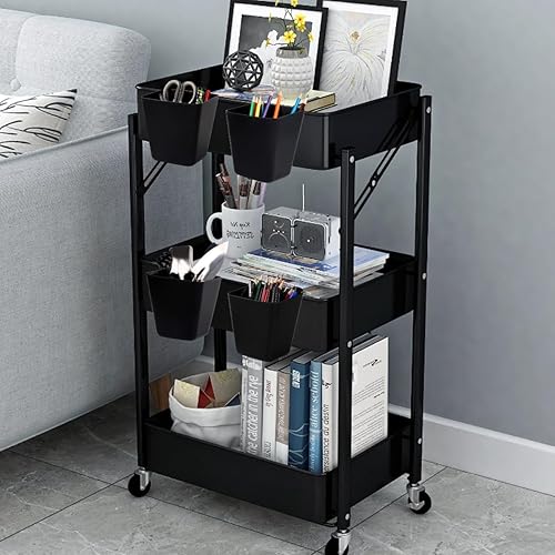 Miniatura 3 de Paquete de 8 portavasos colgantes, accesorios multiusos para carrito rodante, accesorios para suministros de arte y manualidades, cesta de