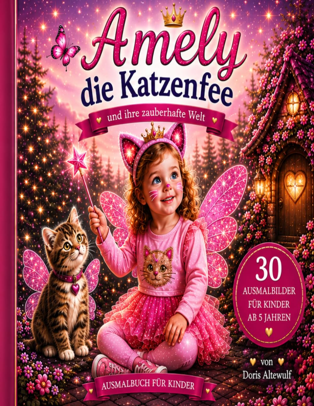 Amely die Katzenfee und ihre zauberhafte Welt: 30 zauberhafte Ausmalbilder für Kinder ab 5 Jahre (Amely die Katzenfee und ihre Abenteuer)