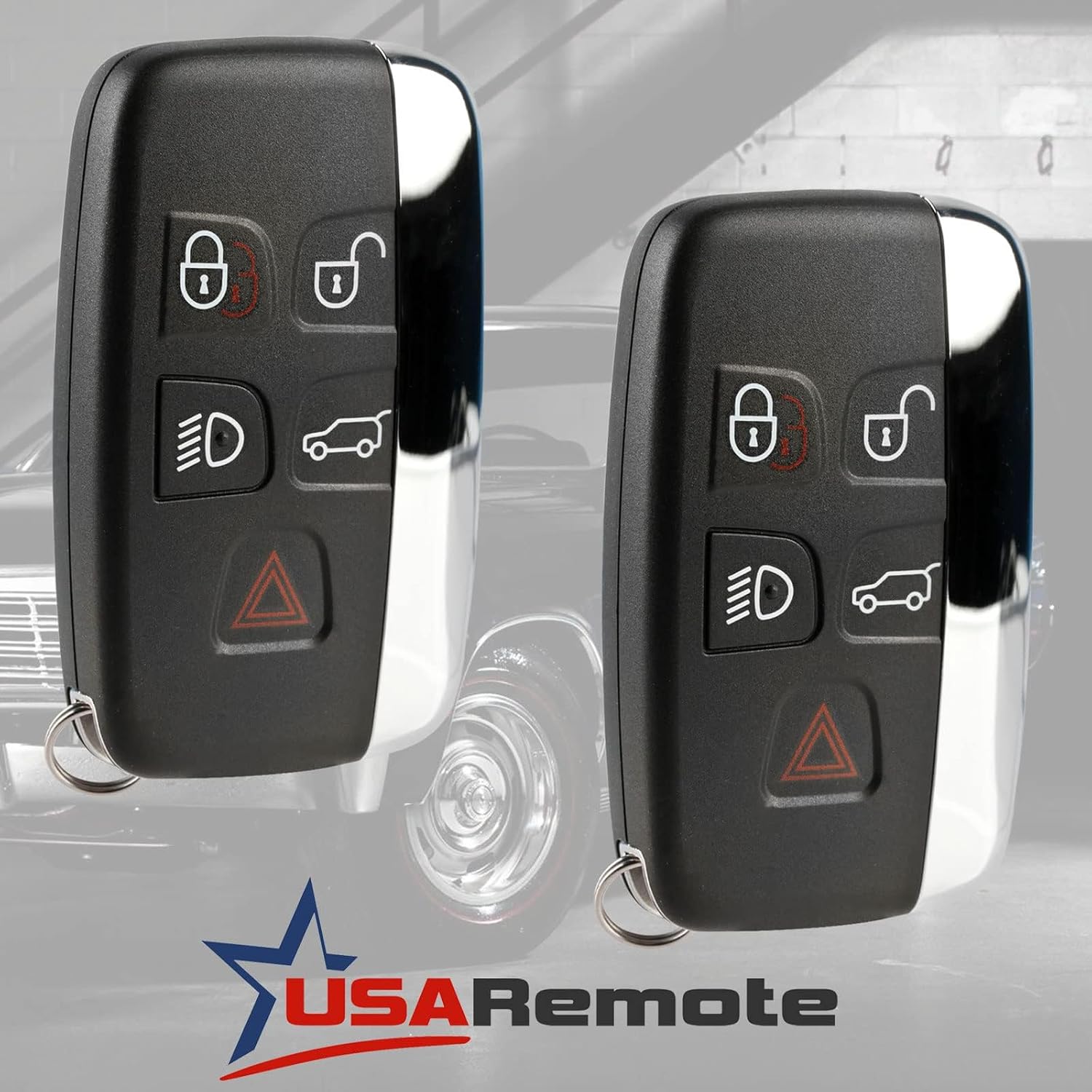 Car Key Fob Keyless Entry Remote fits Jaguar XK XJ XF XE F-Type 2013 2014 2015 2016 2017 (KOBJTF10A), Set of 2