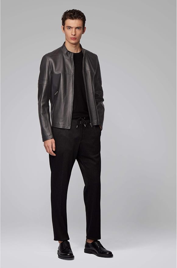Hugo Boss - Chaqueta de cuero negro, 50 : Ropa, Zapatos y Joyería -  Amazon.com