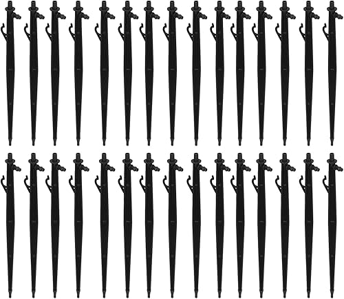 Soporte de micro aspersores, 30 piezas de soporte de micro aspersor de plástico, varilla de inserción de suelo, estaca de apoyo de goteo para jardín