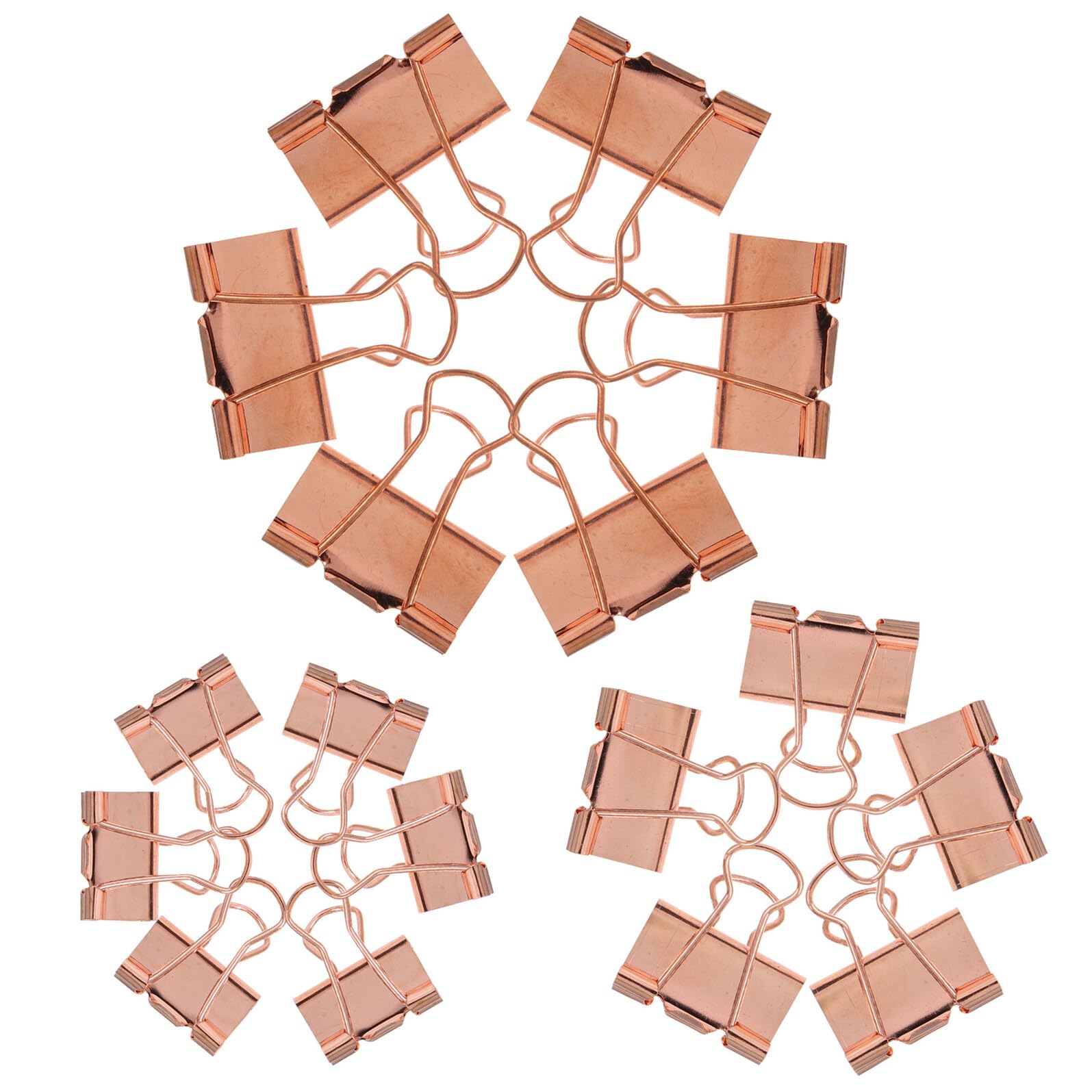 Cabilock 112pezzi Fermagli Per Raccoglitori in Metallo Color Oro Rosa Fermagli Per Planner e Cancelleria Piccole Clip in Metallo Per Organizzare Documenti e File Riutilizzabili Per Ufficio