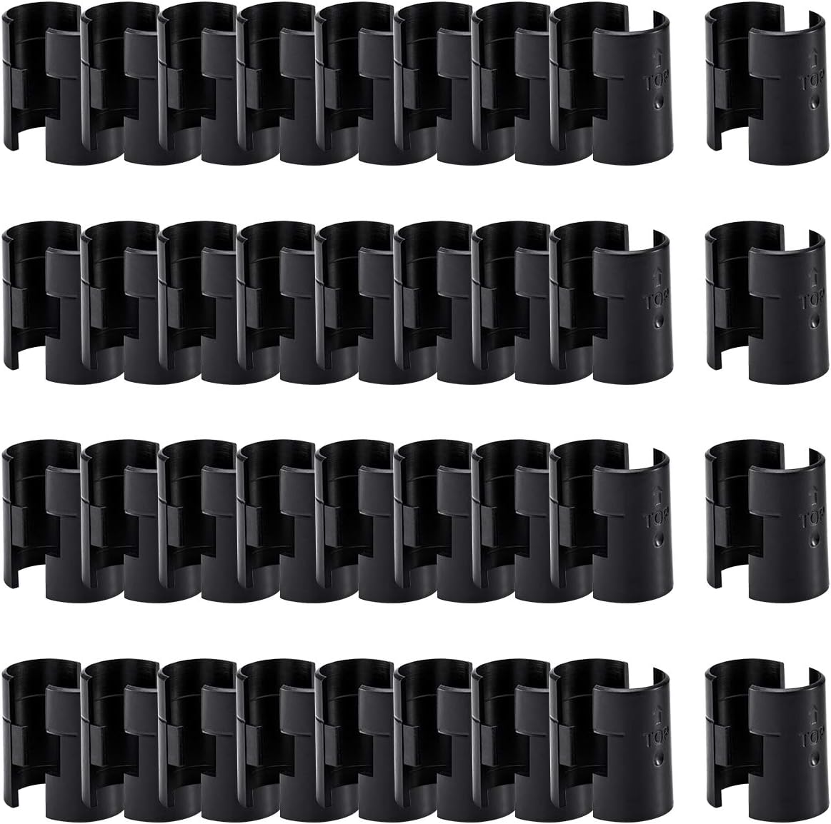 72 Pcs Wire Shelf Clips for 1" Post - 36 Pairs of Wire Rack Lock Clip Replacements for Metal Shelving Sleeves System, Plastic Parts for Stability and Layer Spacing Adjustment