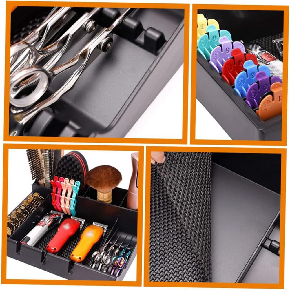 Bandeja para Cortapelos, Soporte para Recortadora de Pelo, Estuche Multifuncional para Maquinillas de Afeitar, Peines y Pinzas para Peluquería.