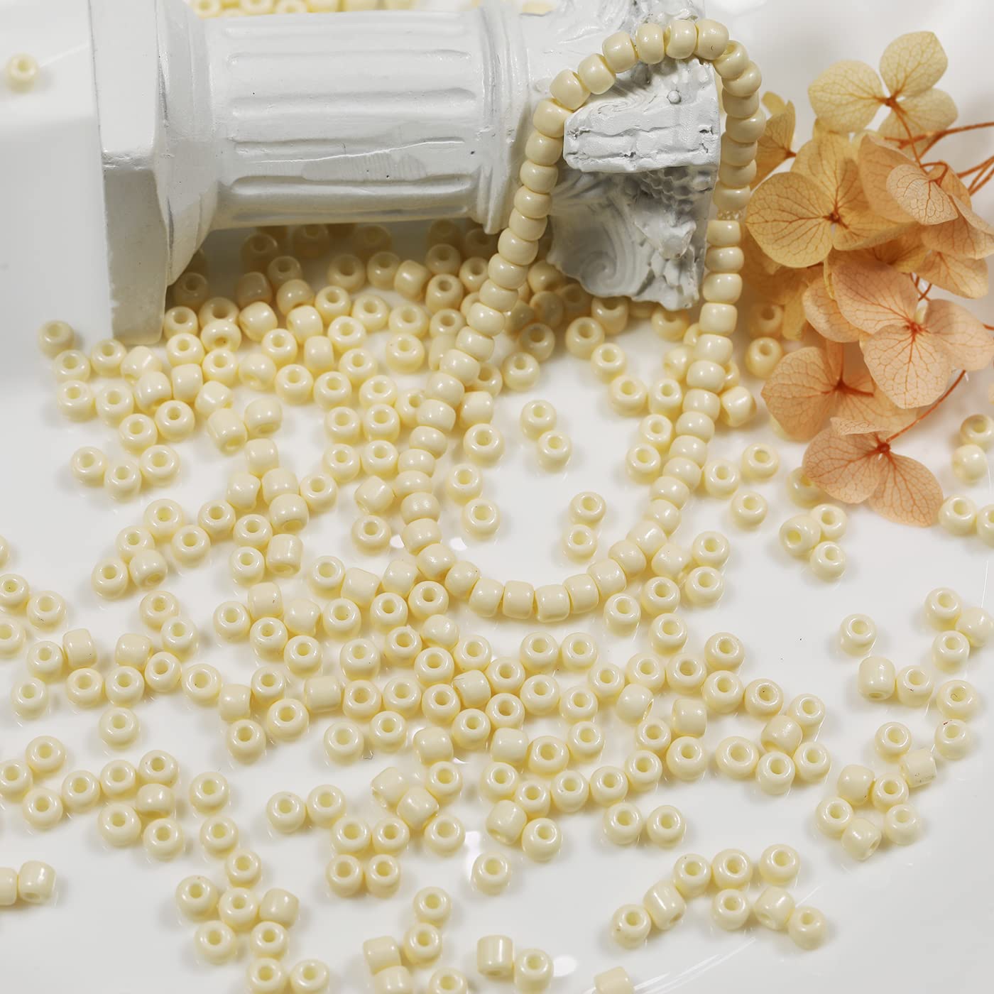 Image secondaire de Perles de Rocaille Beige 4mm - 1200pcs pour Bracelets et Colliers