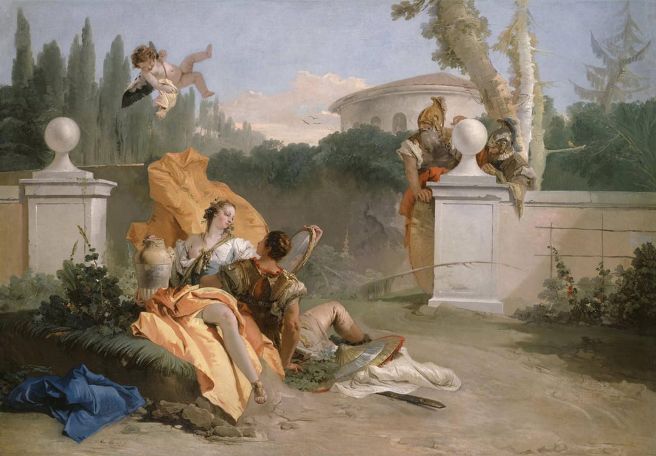 ARTXLXXBN Famous Print Painting Colorful Art Print Rinaldo and Armida in Her Garden by Battista Tiepolo Canvas Art Decorations for Home Decor 60x90cm