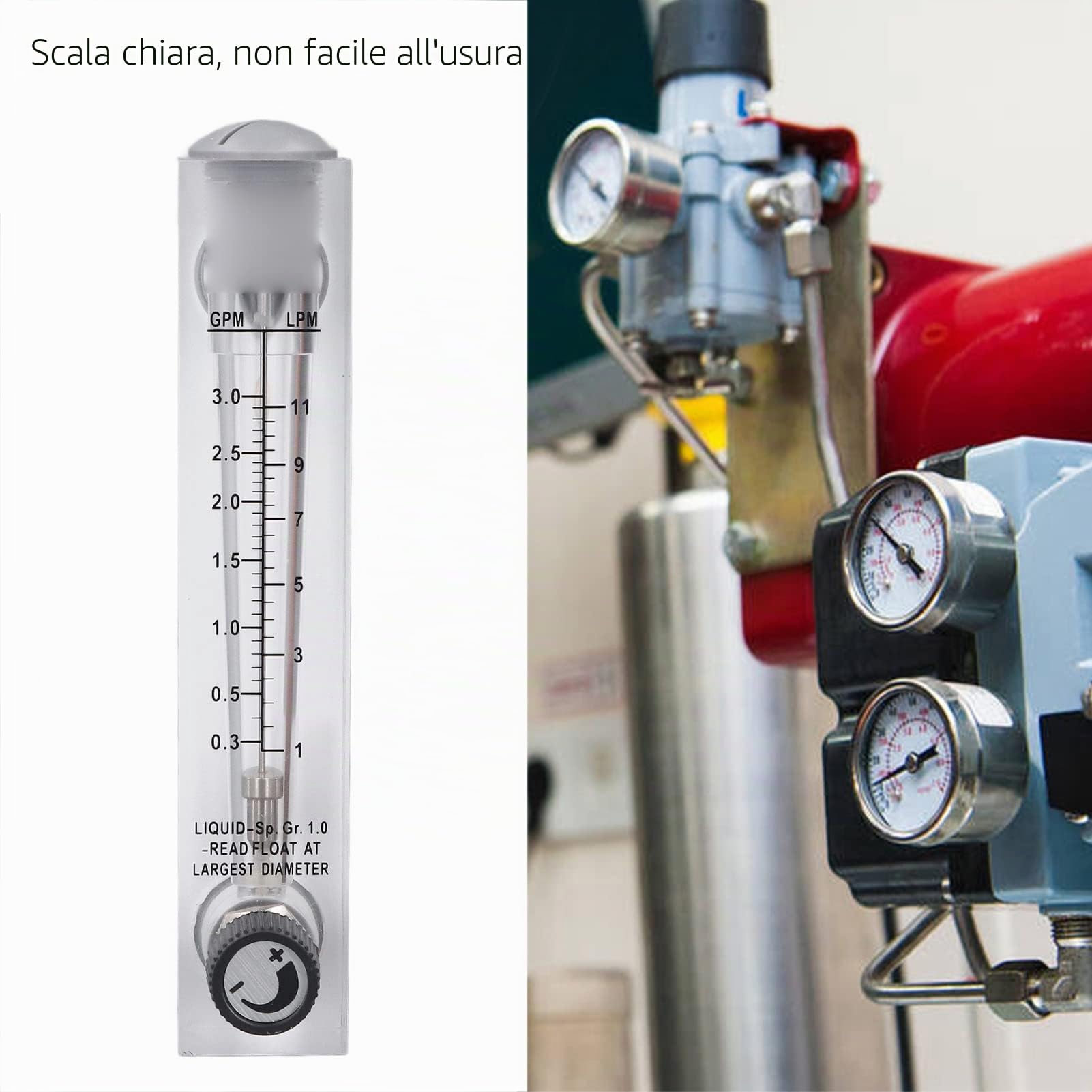 Flussometro per fluidi, flussometro per acqua a pannello trasparente per petrolchimico