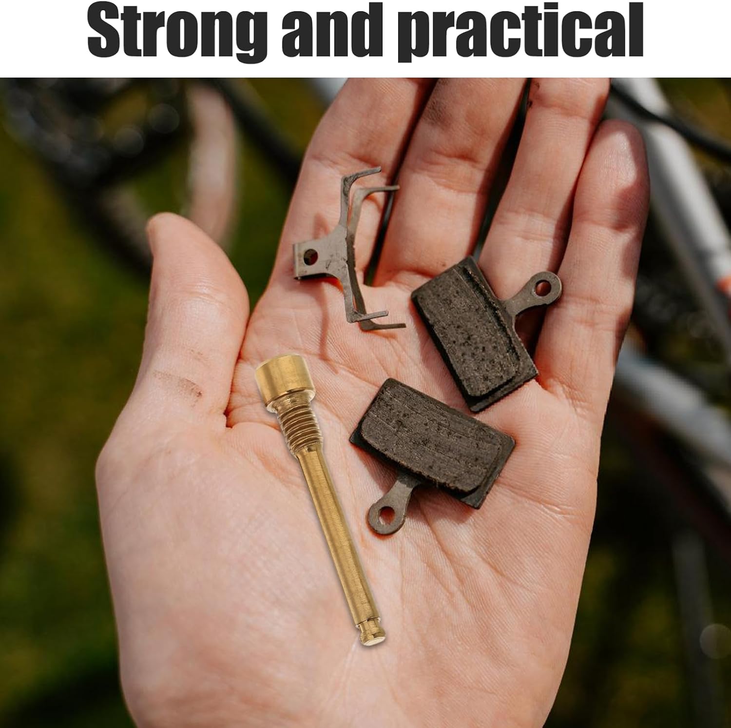 Sosoport 4pcs Bike Brake Caliper Bolt Titanium Bike Brake Screw Disc Pin Mountain Bolt Titanium Alloy