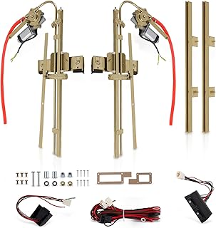 maXpeedingrods Universal 2-Door Electric Power Window Conversion Flat Glass Installation Kit with Switches Wiring for ford Chevy Chrysler 1932-UP