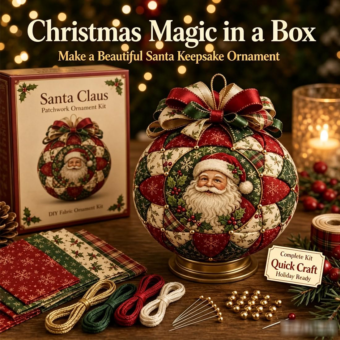 Kit Fai Da Te Per Decorazioni Natalizie Patchwork Classiche (Reindeer)