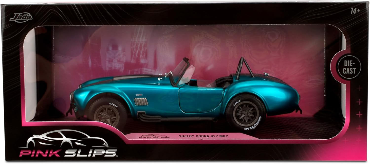Jada Pink Slips Shelby Cobra - 1:18 Scale Diecast Model with Opening Doors and Working Steering - for Collectors and Enthusiasts 14+