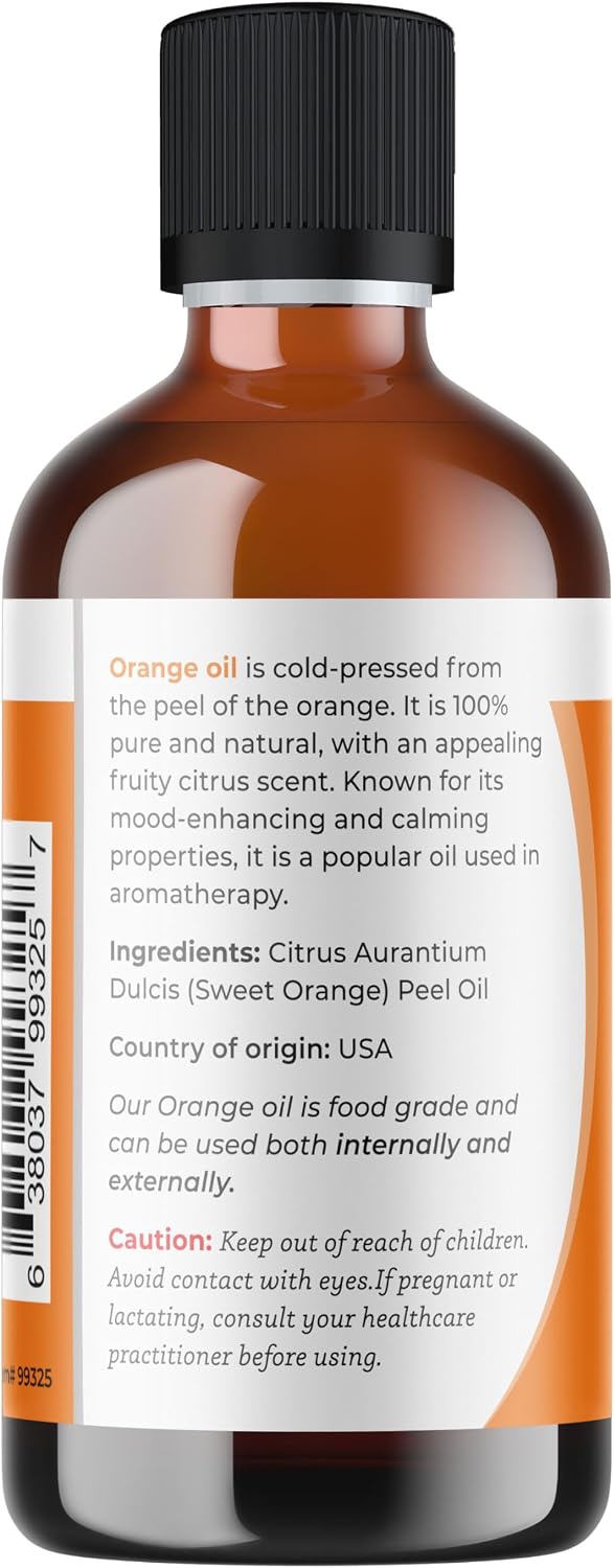 Viva Doria Orange Essential Oil, Food Grade, Made in USA, 118 mL (4 fl oz) image 3