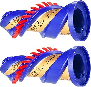 2 Pack Mini Motorized Tool Roller Brushes for Dyson Vacuum Cleaner V7 V8 V10 V11 V15 V10S and V12 Models (Blue Washable Nylon Bristles)