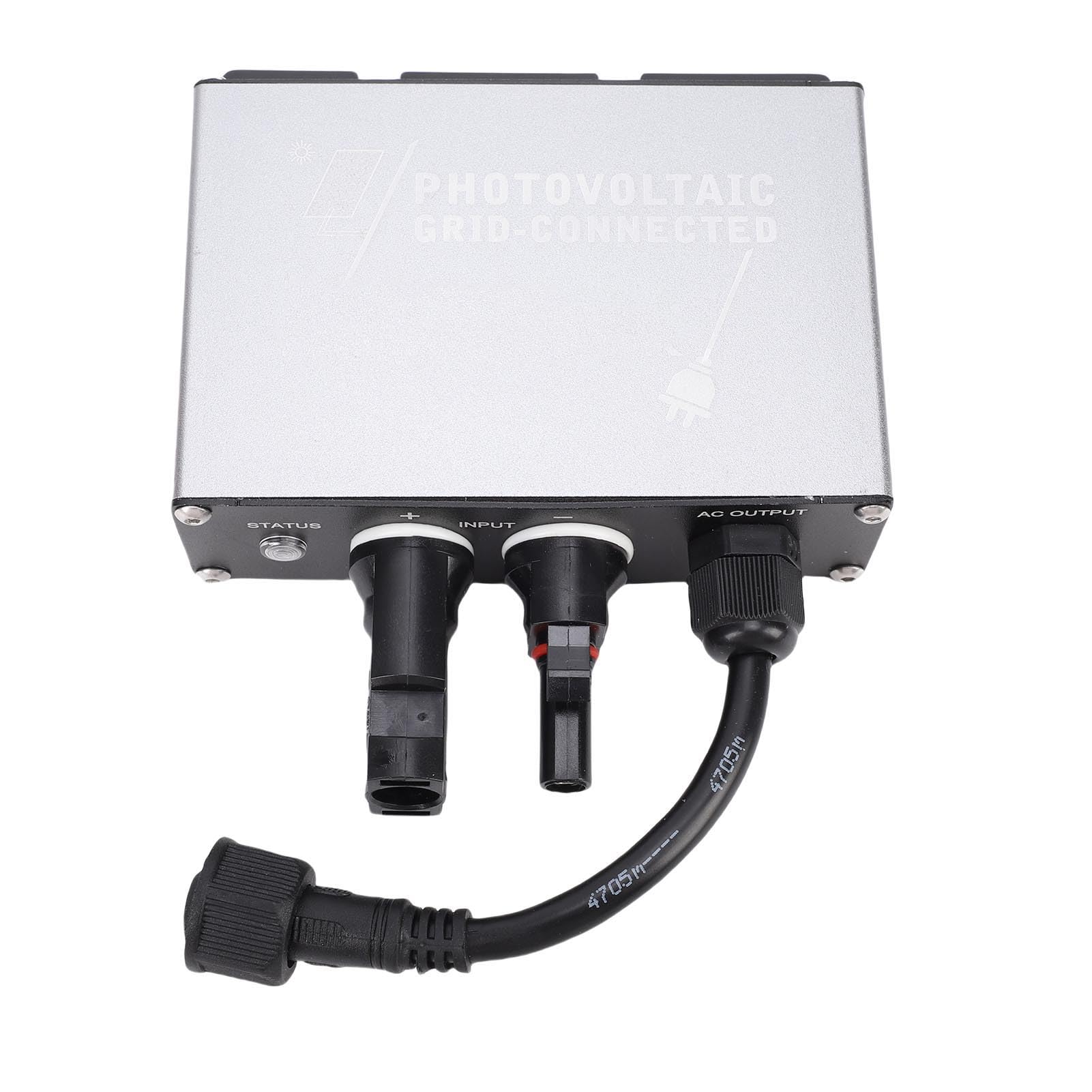 Inversor de Conexión a Red Solar a Prueba de Agua IP45 100W 12V 24V Microinversor de Aleación de Aluminio con Conector CC Estándar, Protección contra sobre/bajo Voltaje para Uso en Interiores