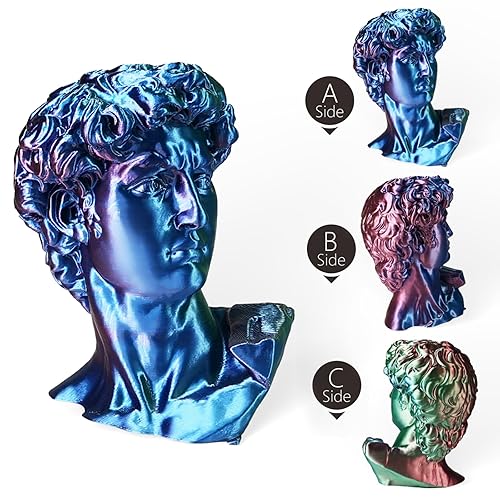 Miniatura 5 de Zi-Rui Filamento de ácido poliláctico para impresora 3D de triple color, 0.069 in, paquete de filamento de impresión 3D rojo, verde y azul, 2.2