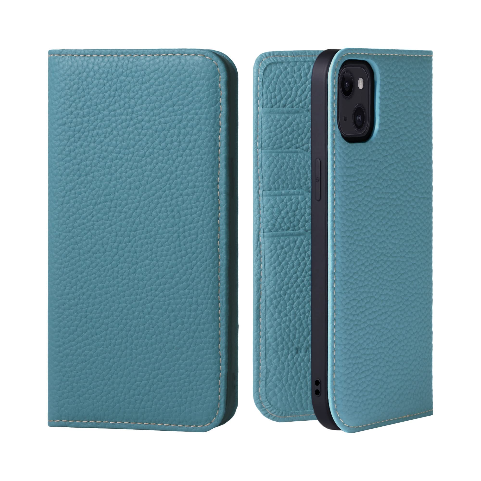 【色:ブルーグレー_サイズ:iPhone14Plus】HANATORA iPho Amazon.co.jp: HANATORA iPhone用 15Plus ケース 手帳型 本革