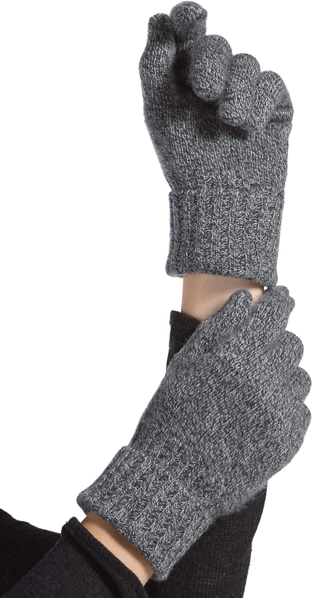 Fishers Finery Women's 100% Pure Knit Ultra Plush Cashmere Gloves Ribbed Cuff