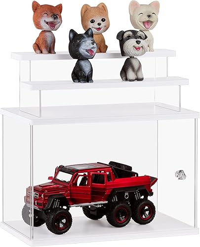 Miniatura 8 de LileZbox Vitrina acrílica, versátil escaparate coleccionable para figuras de acción y juguetes, 1 paquete (negro, 7.8 x 7.8 x 9.8 pulgadas)