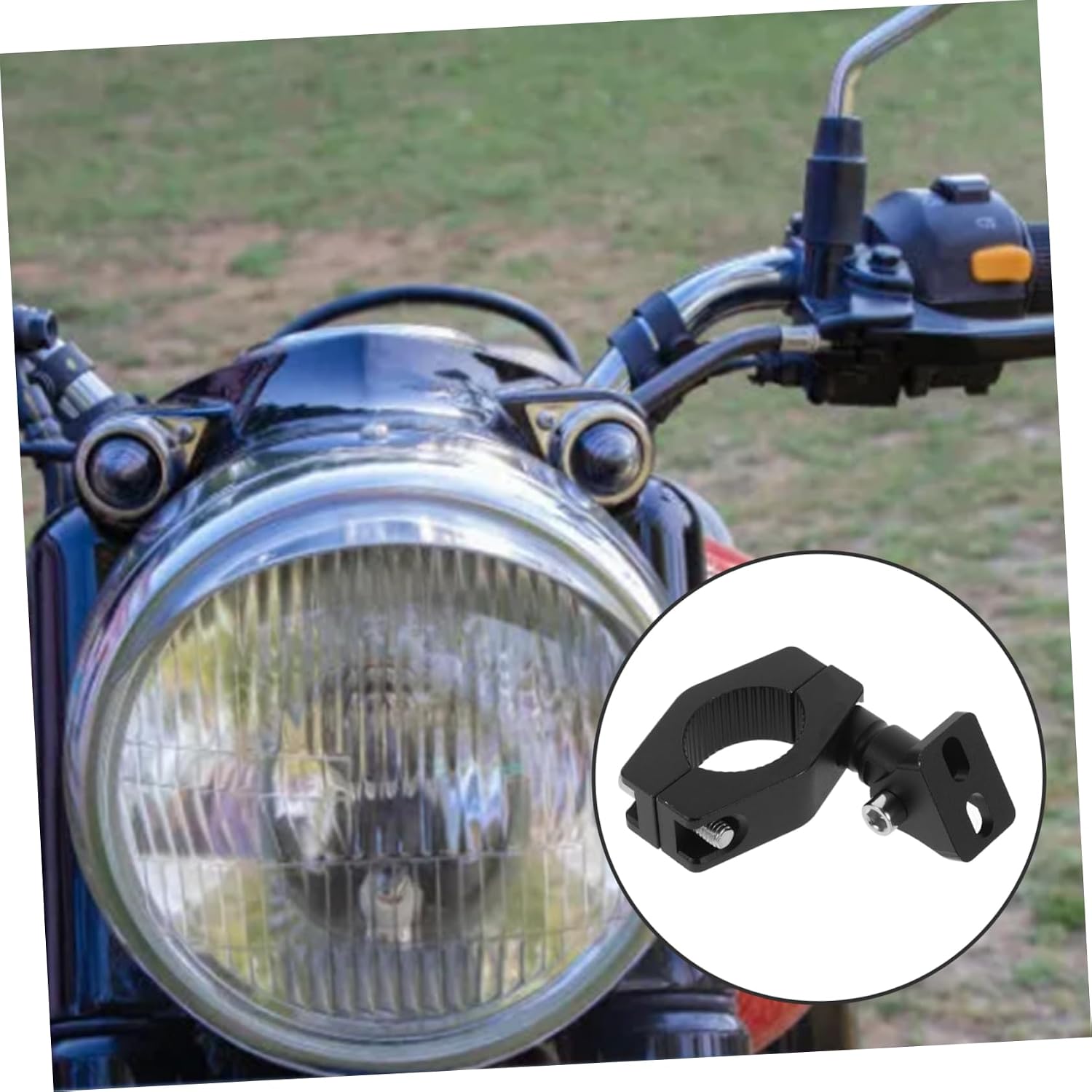 Ciieeo Led Light Bracket for Motorcycle Aluminum Motorbike Bracket Handlebar Riser Front Fork Indicator Mounts Fog Light Holder