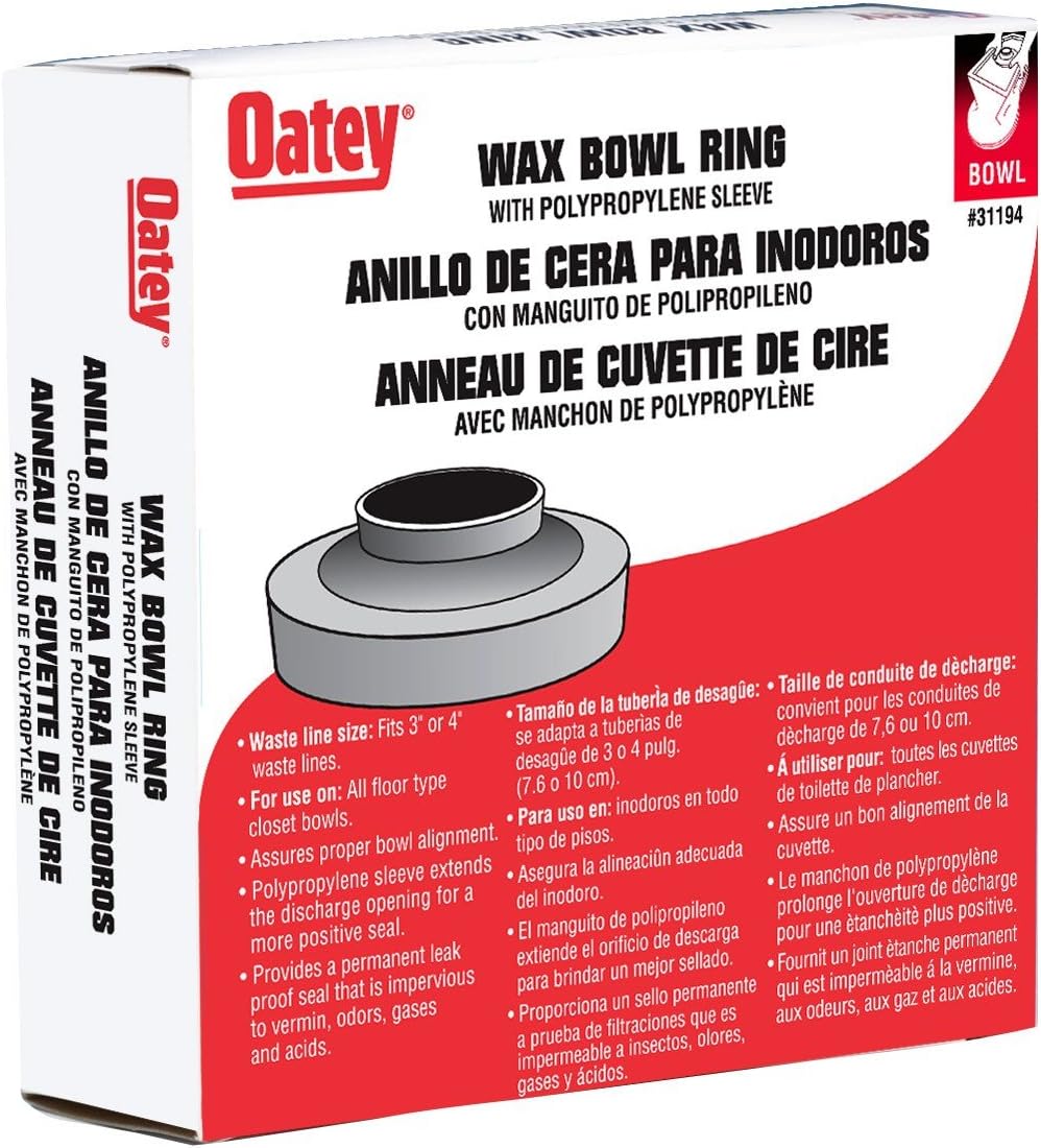 Oatey 31194 Standard Wax Ring With Sleeve