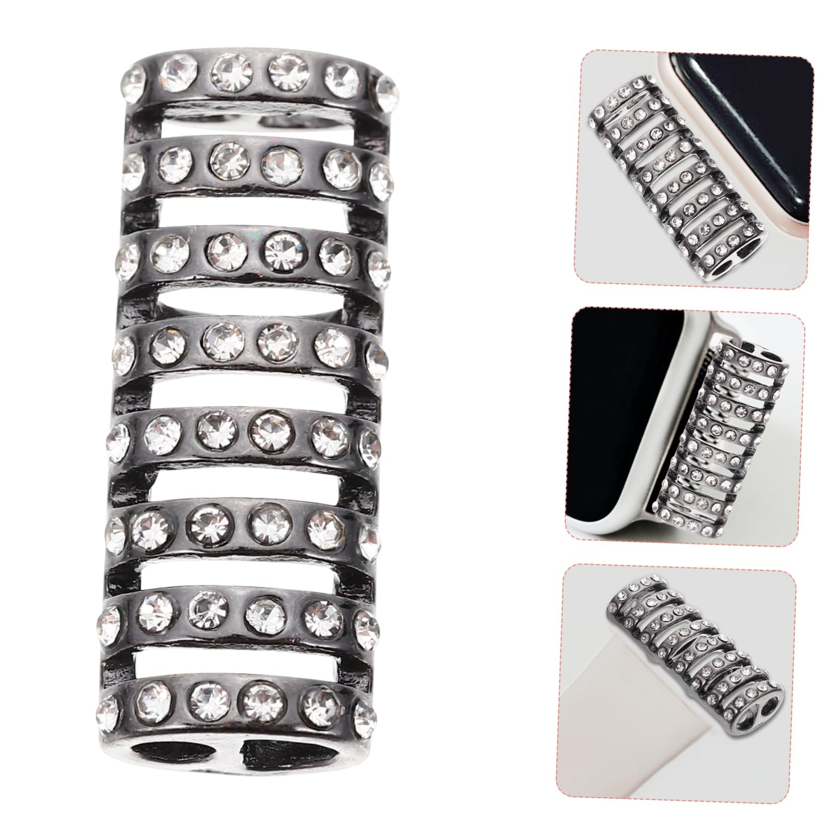 jojofuny 50 Pcs Bracelet Connecteur Alliage Montre Connecteur Strass Accessoires Strass Bracelet Connexion Montre Fournir Remplaçable Adaptateur Décor Fournir Délicat