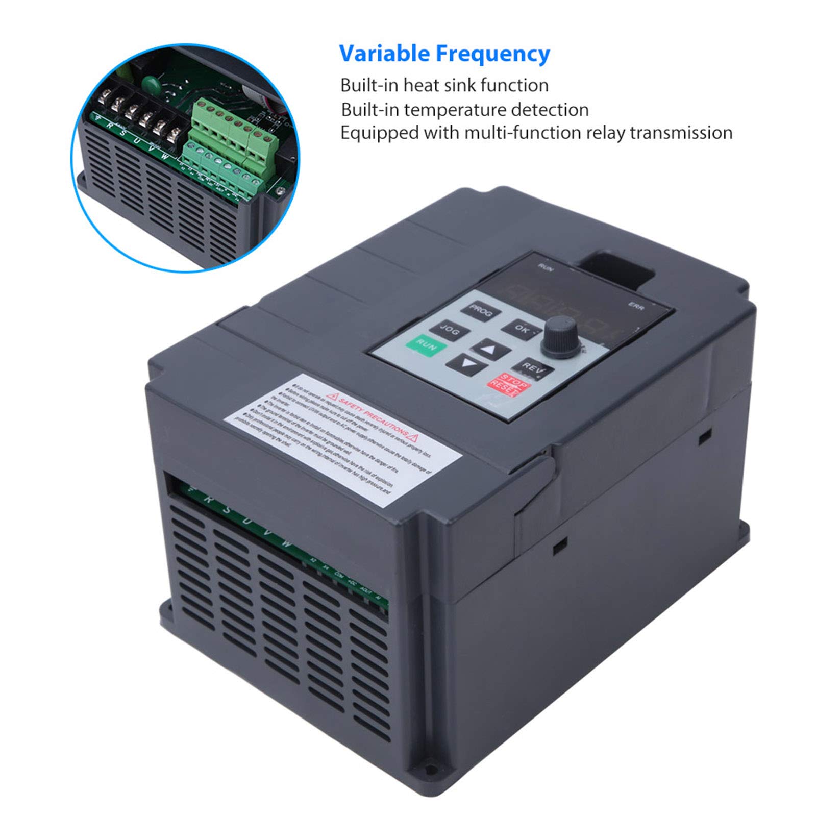 JH-S2-2T Mini VDF 220V Frequenzumrichter, Mini Drehstrommotor 220V Wechselrichter Frequenzumrichter für 3 Phasen Drehstrommotoren