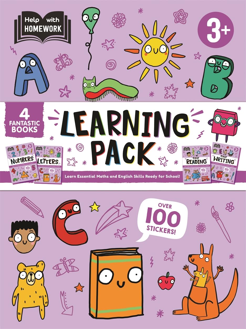 HWH 3+ Learning Pack (4 workbooks to practise essential skills for school)