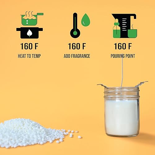 Vista 8 de American Soy Organics 100% Midwest Soy Wax Beads for Candle Making - Natural Candle Making Supplies - Paraffin-Free, Beeswax-Free Candle Wax for