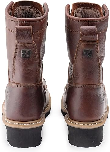 Miniatura 7 de SUREWAY Men's 8" Waterproof Steel-Toe Logger Work Boot,Superior OilSlip Resistant,Thicker Full Grain Leather,Wedge Rubber Sole,EH Rated