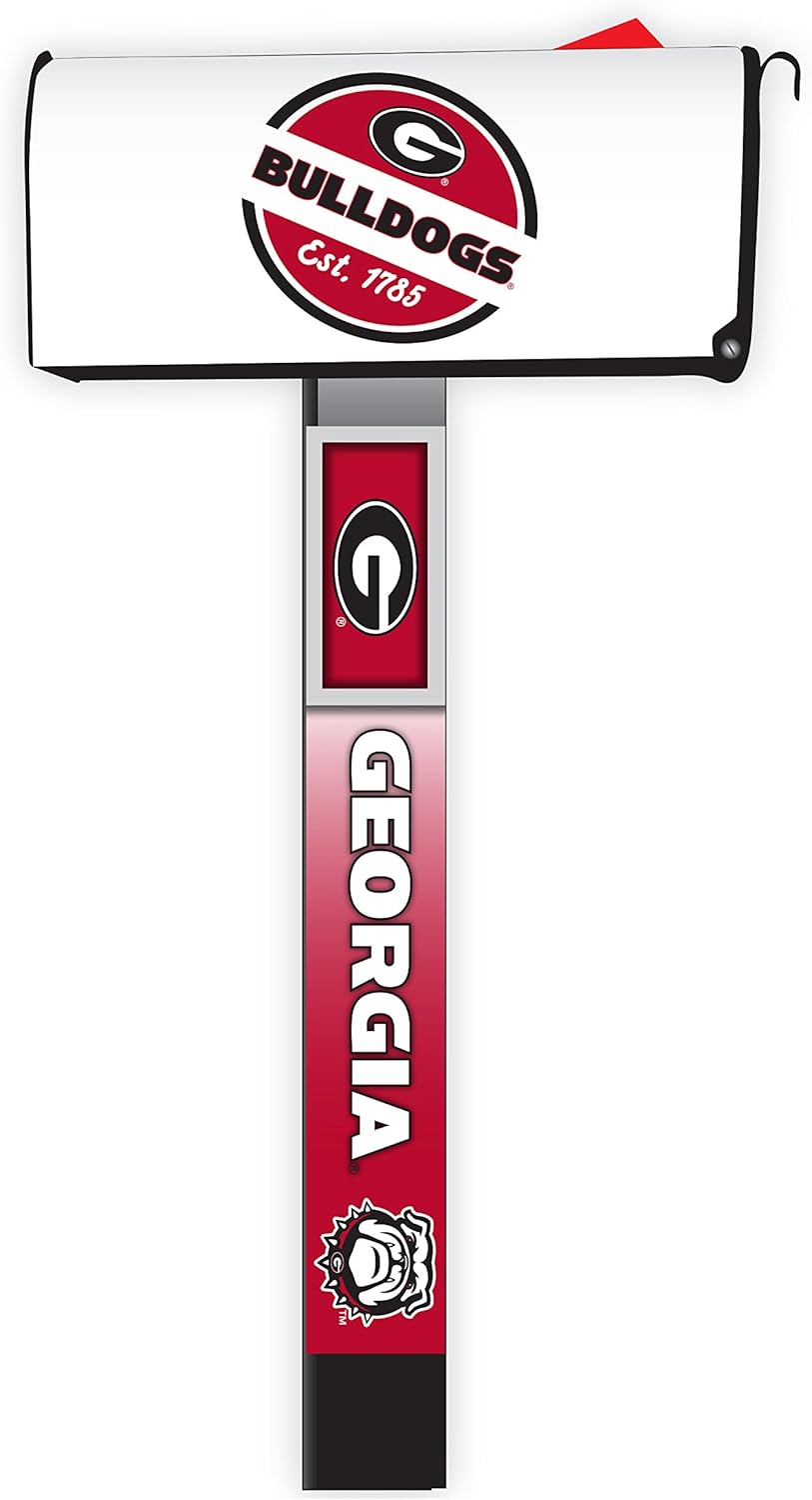 Georgia Bulldogs Magnetic Mailbox Cover 2-Pack Mailbox Post Cover Officially Licensed Collegiate Product