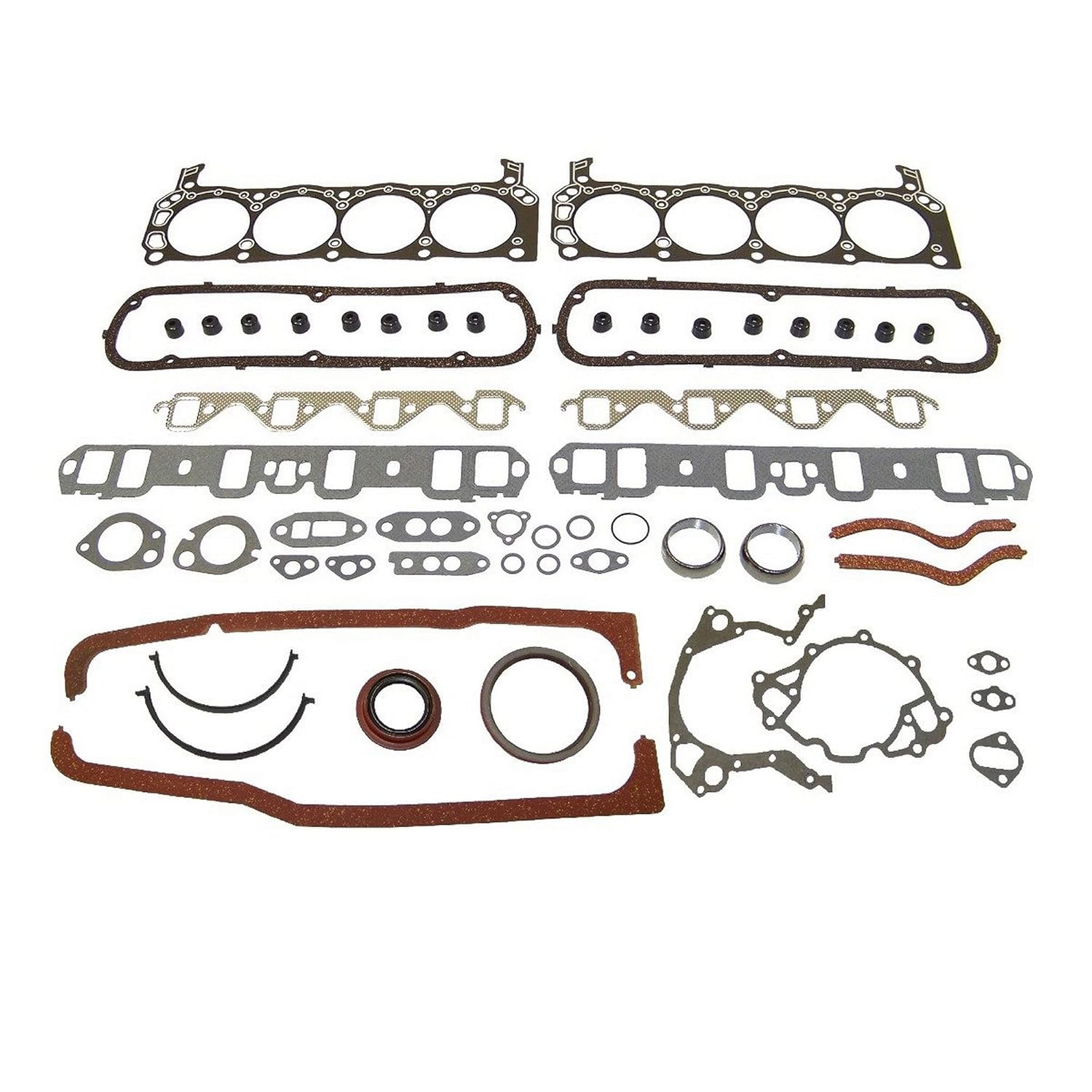 DNJ FGK4203 Full Gasket Set for 83-87 Ford, Mercury 5.8L OHV Naturally Aspirated