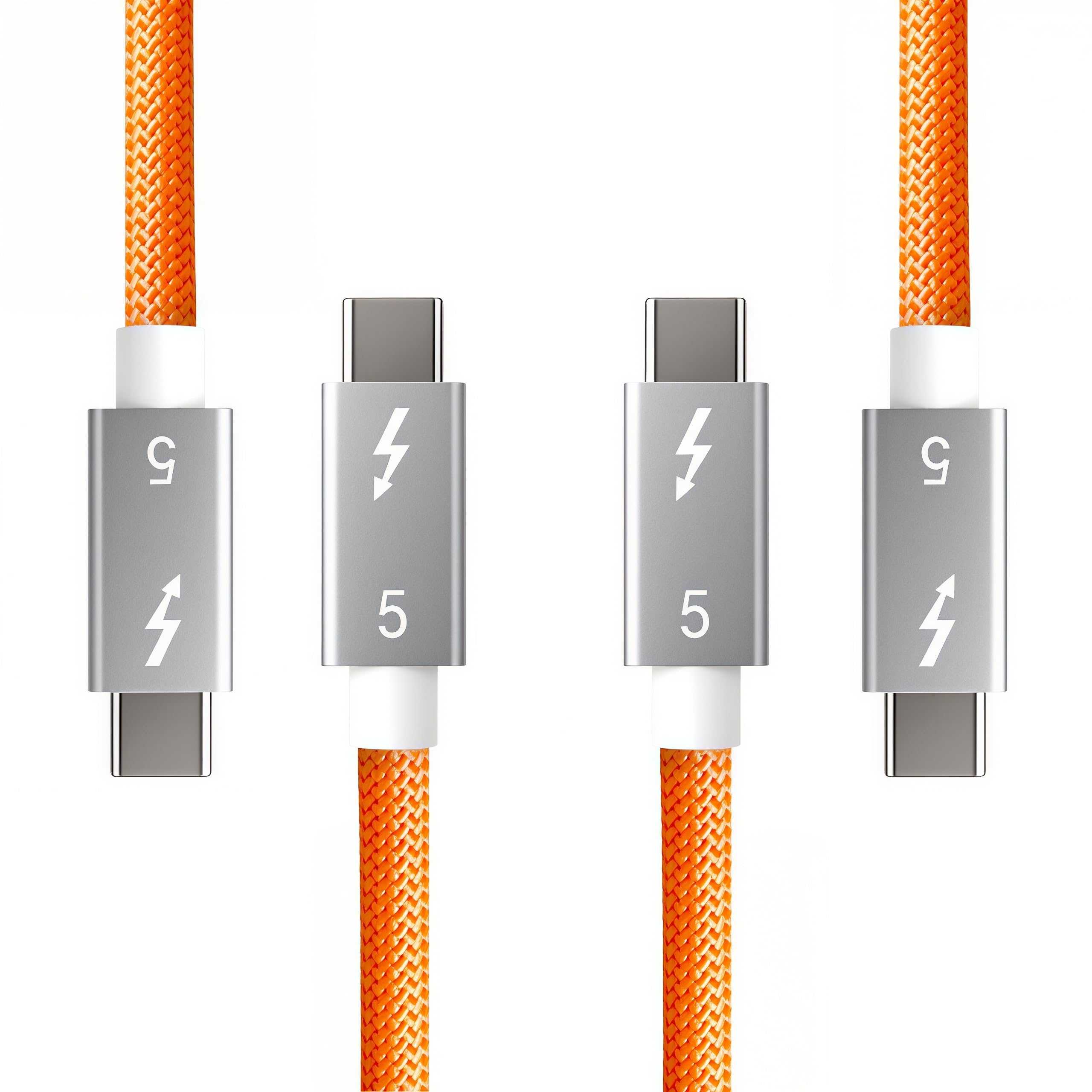 Câble Thunderbolt 5 orange pour optimiser le bureau de votre MacBook M4 Pro et SSD - 7