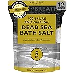 Aromasong Dead Sea Bath Salt - 100% Pure & Natural Dead Sea Salts for Soaking Fine Grain 5 LB - Bulk Resealable Pack (Packaging May Vary) Used for Body wash Scrub - Soak for Women & Men.