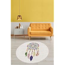 Ontheclouds Dream Catcher D  Kapan  Dijital Bask  Y kanabilir Kaymaz Taban Modern Salon Hal s , 60 x 60