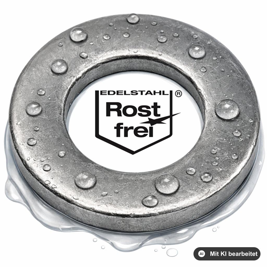Beilagscheiben DIN 125 Form A Größe 10.5 (für M10) | A2 V2A Inox Edelstahl rostfrei | flache Standard-Unterlegscheiben | 1000 Stück