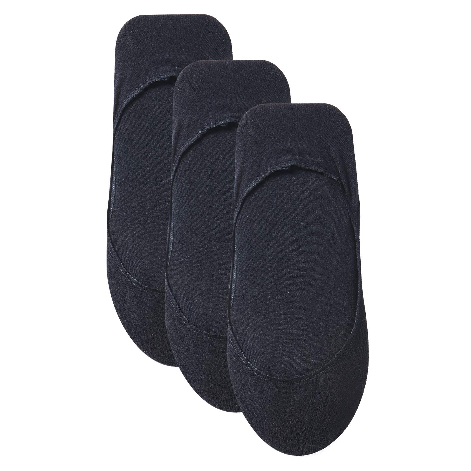 Women's 3 Pack Low Cut Footsies, Black