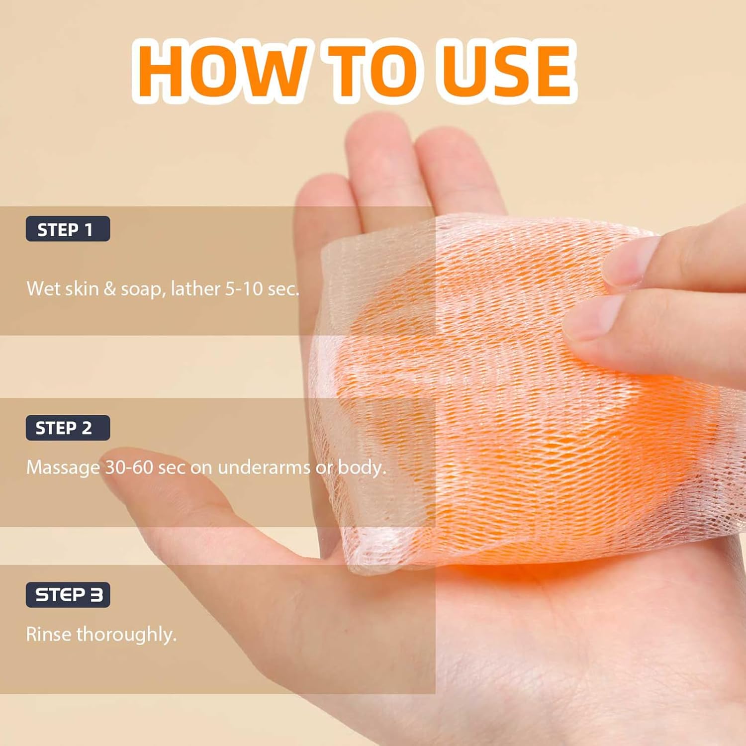 Persimmon Soap Bar for Body Odor Control, Persimmon Soap Bar for Old People Smell, For Men and Women, Comes with A Built-in Bubble Net, Gentle on All Skin Types, 3.52oz - Image 7