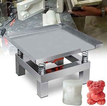 Stainless Steel Concrete Vibration Table, 13.8x13.8 Vibrating Test Bench, Model Plaster Shaker, for Chocolate Making, Mold Filling,220V